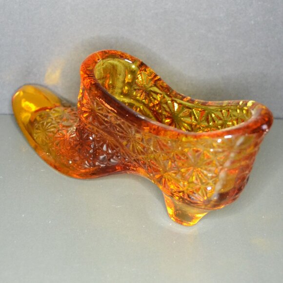 Fenton Glass Shoe Orange Color Home Decor Accents - Picture 2 of 6